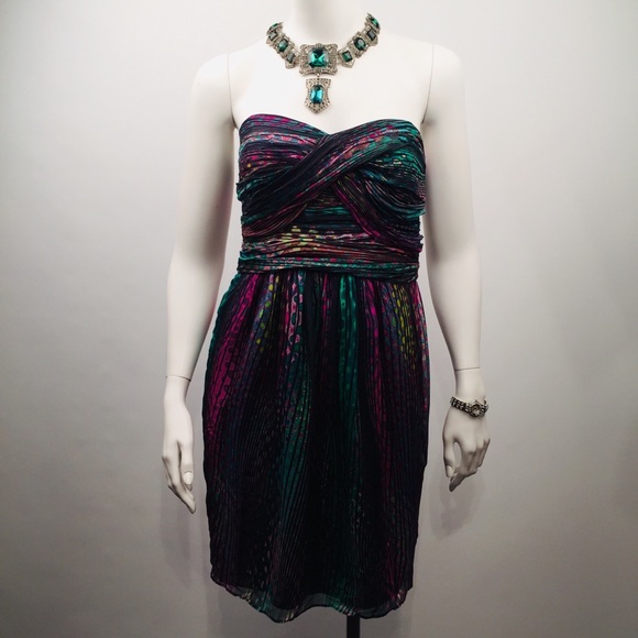 Shoshanna Dot-print Silk Dress  sz 4 - Picture 2 of 7